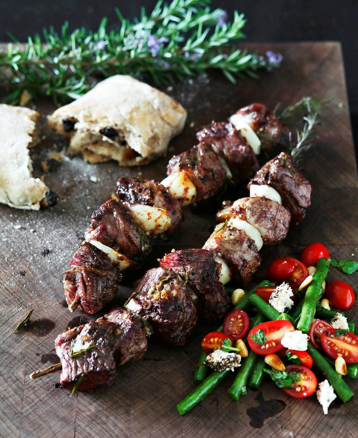 Grillet lammespyd med rosmarin